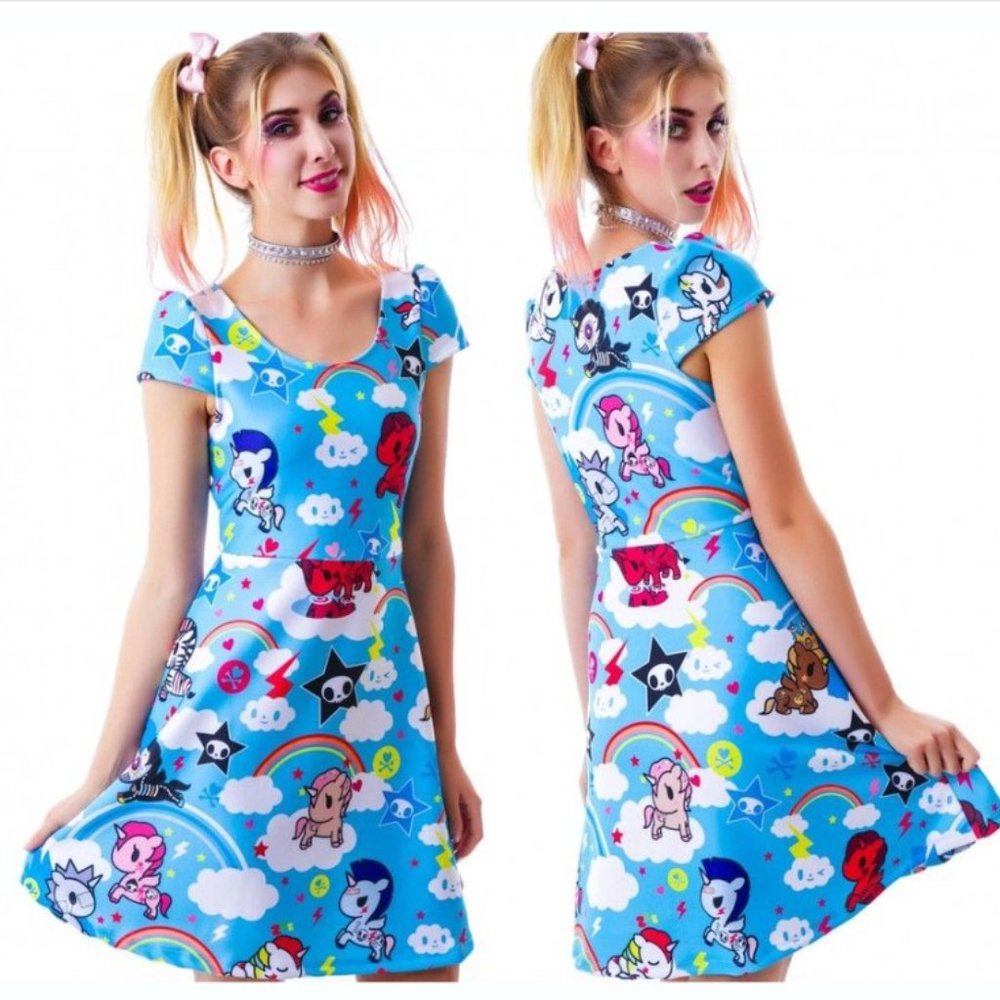 JapanLA x tokidoki Limited Edition M Unicorno Capsleeve Dress DOLLSKILL Medium